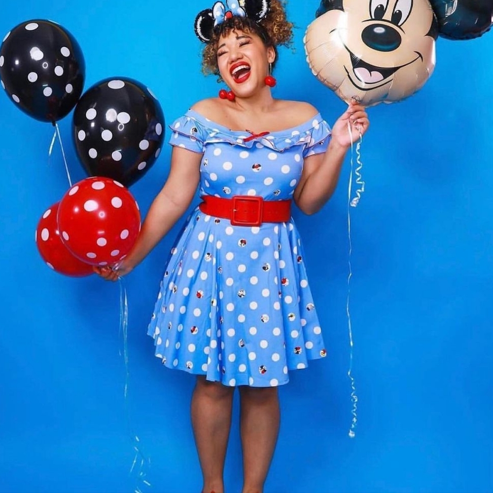 Stitch Shope Minnie mouse retro swing dress